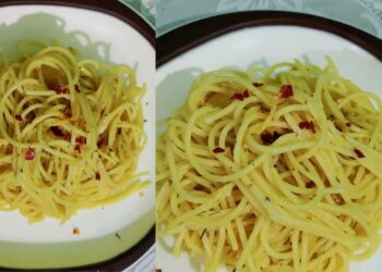 Yummy healthy spaghetti dish to cook at home